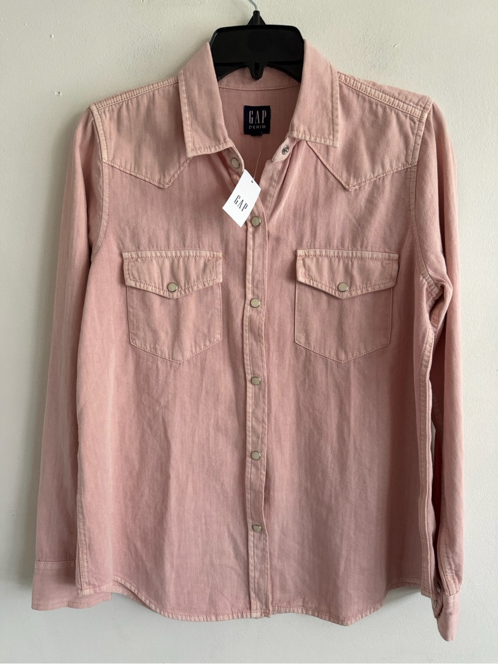 GAP Light Blush Denim Button-Up Shirt